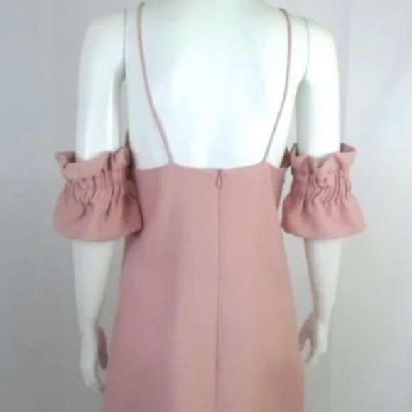C/MEO Collective Double Take Pink Halter Off Shoulder Mini Dress Sz Small Women - Picture 7 of 9